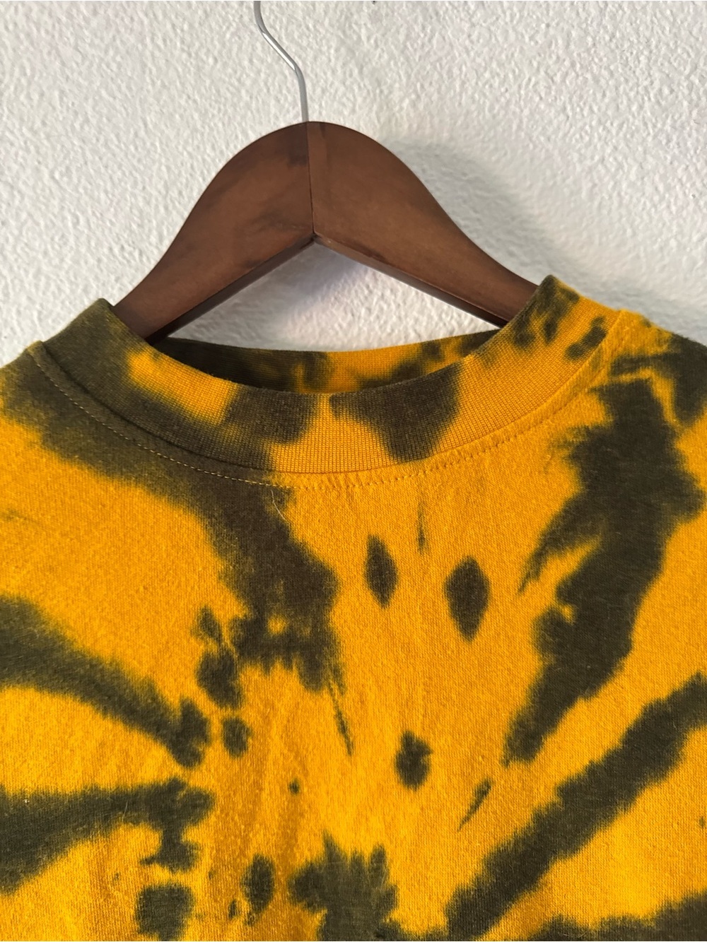 Zine Tie Dye Crop Long Sleeve Sweatshirt Women L Black Charcoal Grunge - Picture 3 of 13